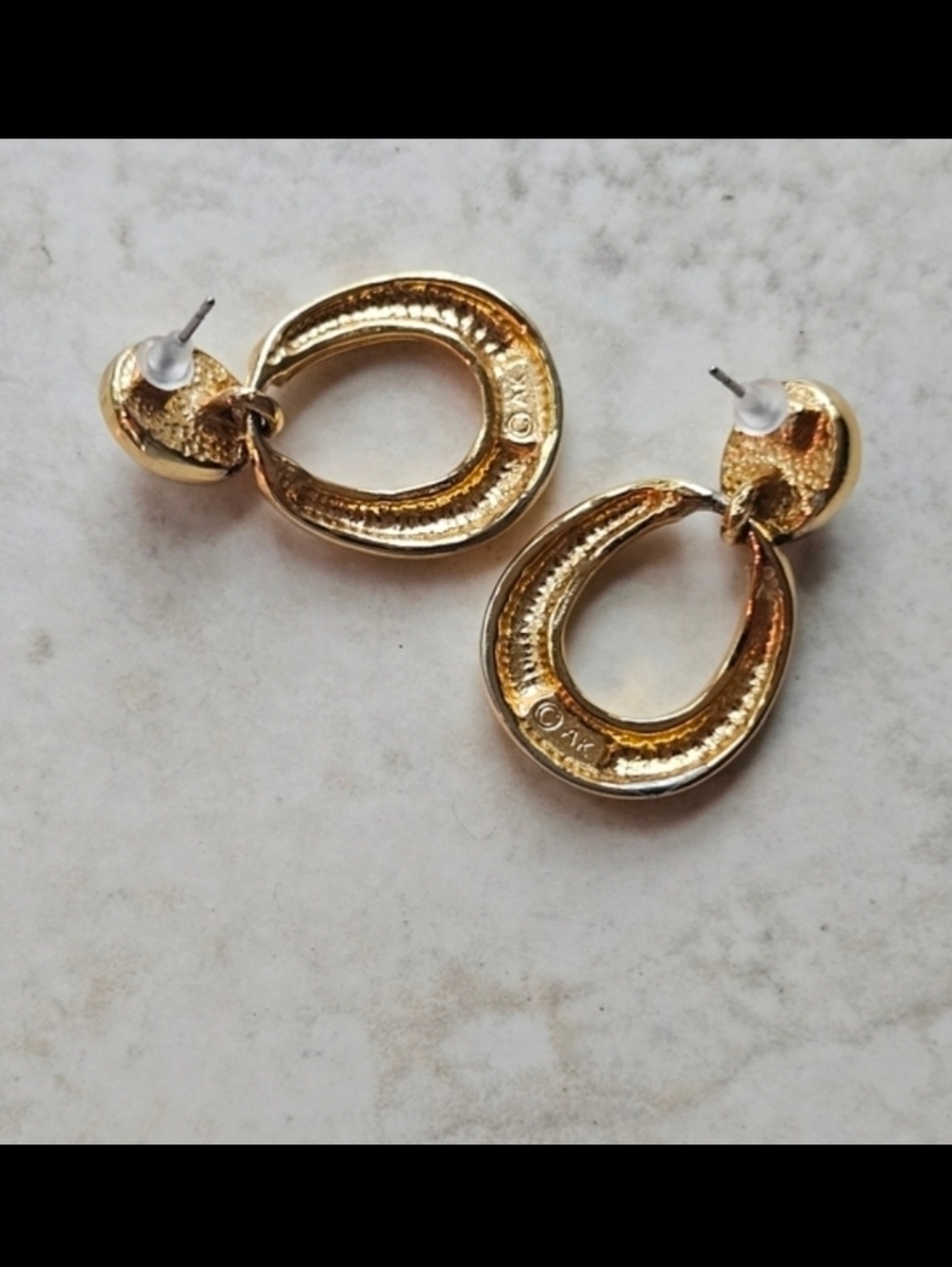 Vintage Anne Klein Gold Earrings - Picture 13 of 15